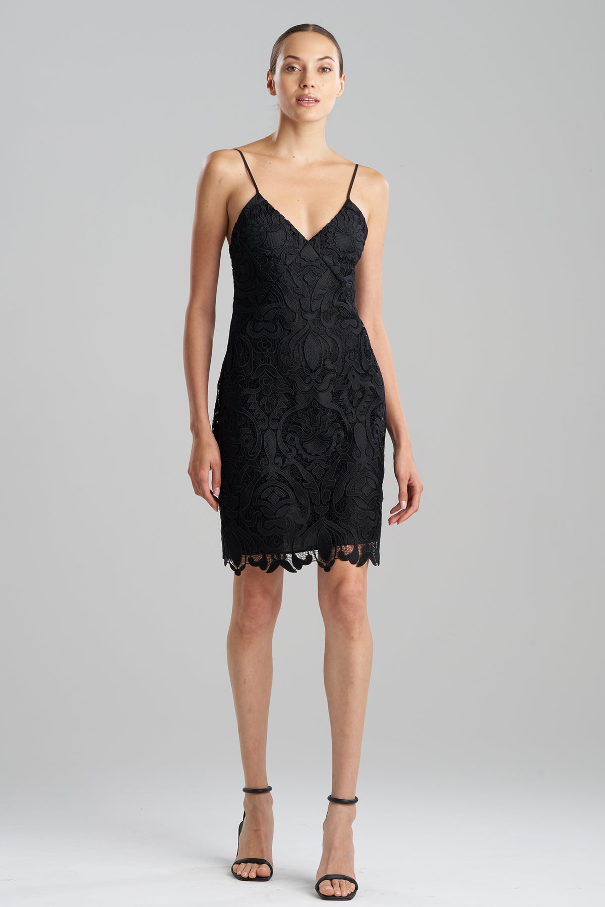 Natori - Suzani Lace Slip Dress - Women's - Black
