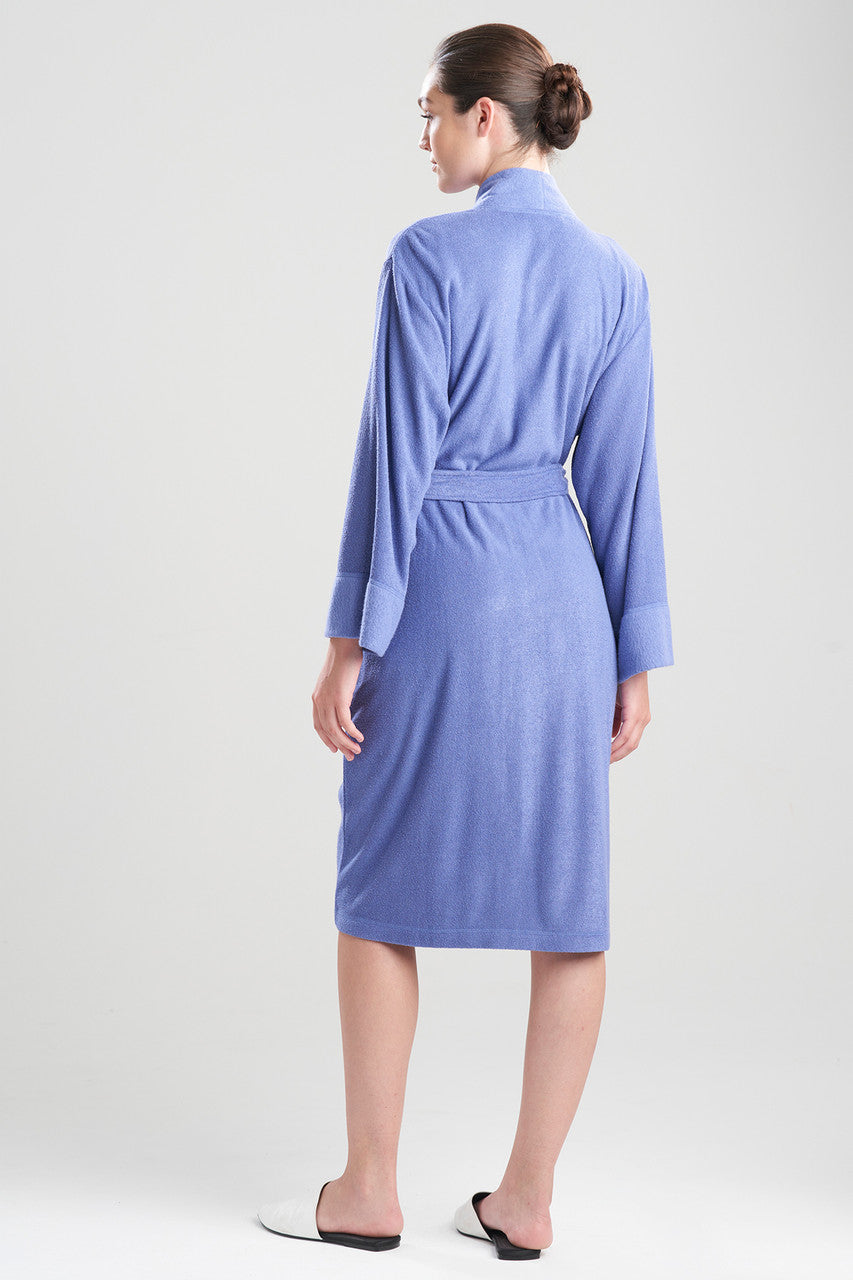 Blue Terry Robe Buy Terry Lounge Robe in Denim Blue Online | NATORI