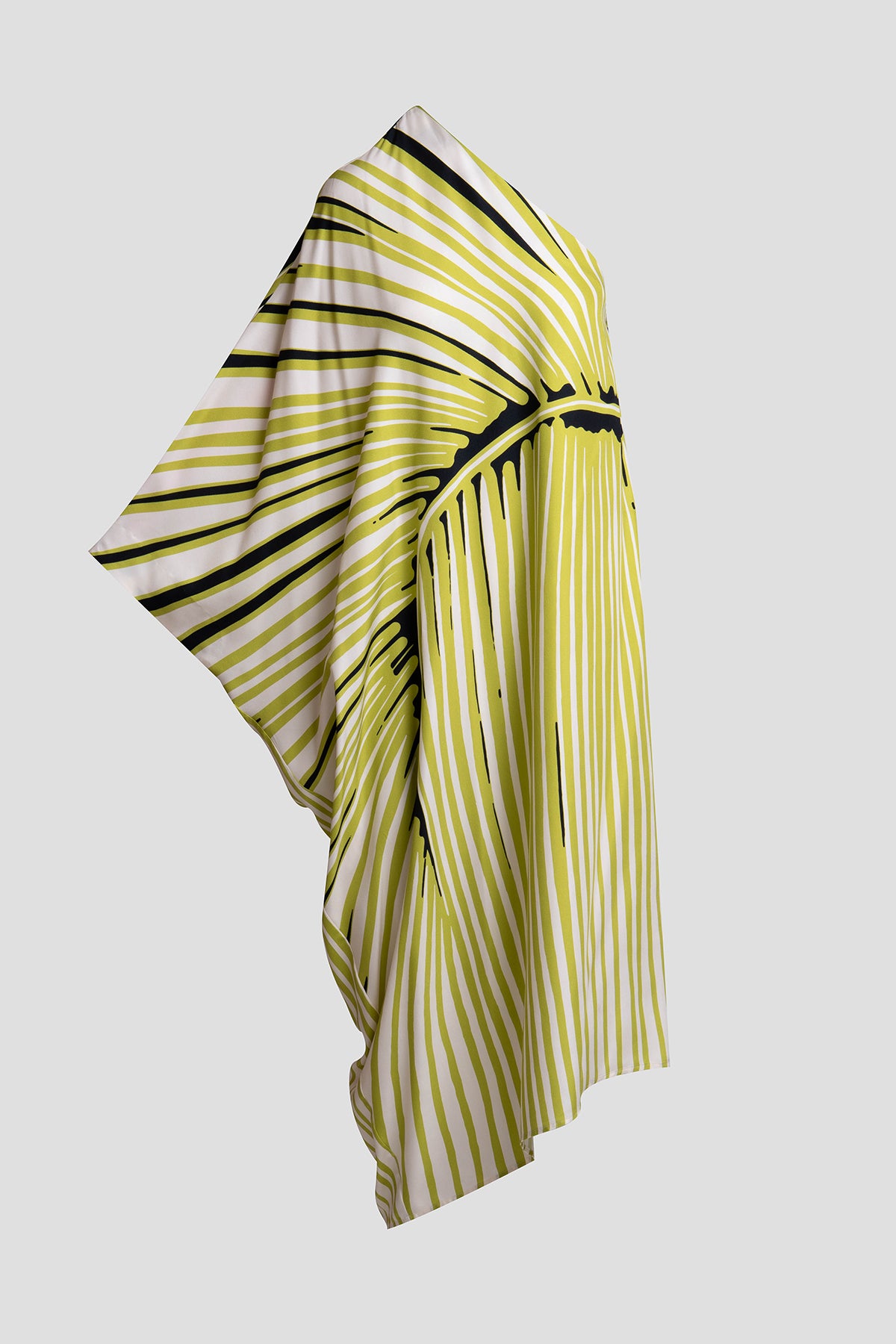Yoshinoki Cotton Silk One Shoulder Caftan Dress Yoshinoki Cotton Silk One Shoulder Caftan Dress