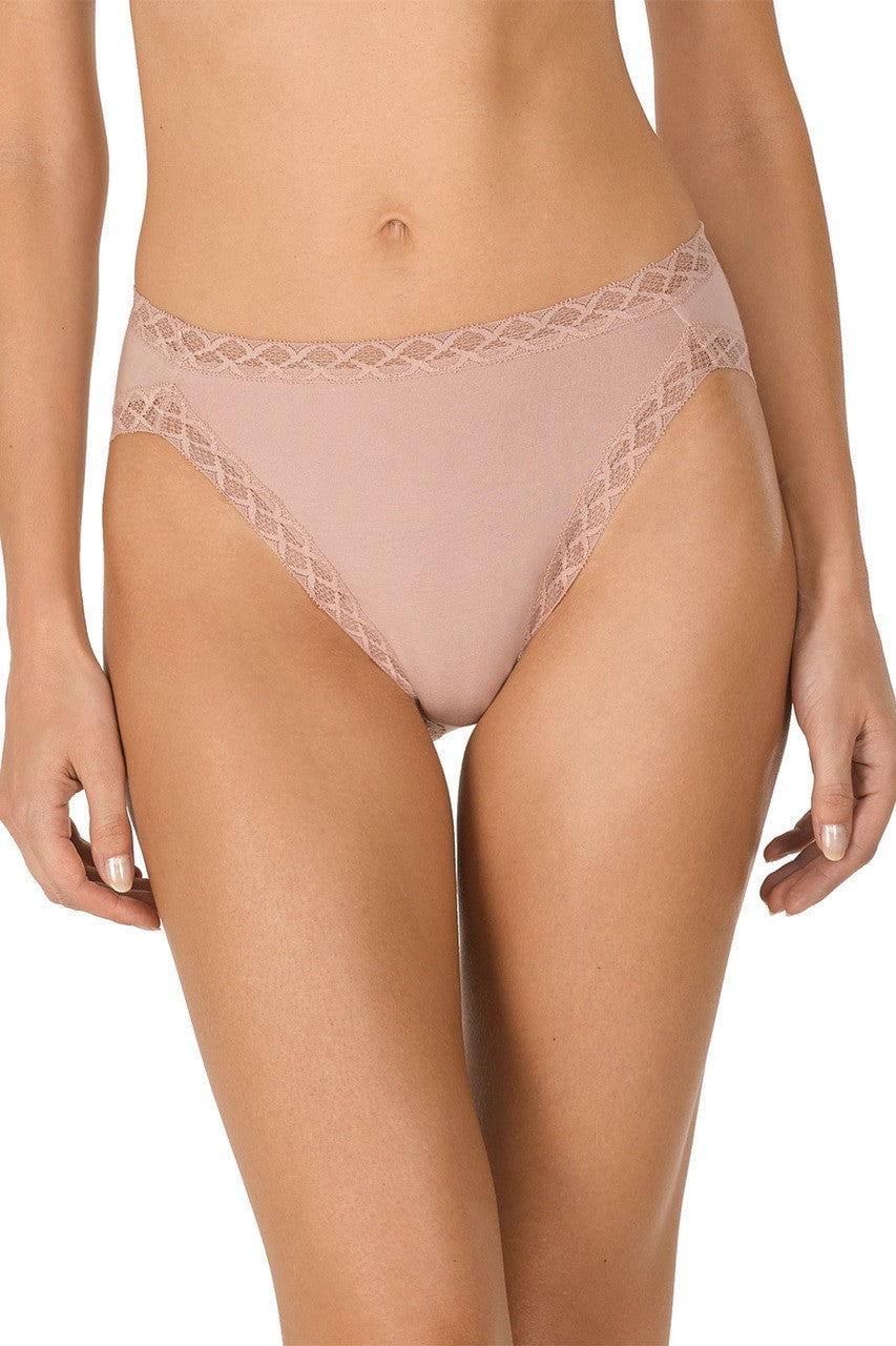 Natori Bliss - Confezione Da 3 Mutandine French Cut In Cotone Pima E Pizzo - Morbide E Confortevoli