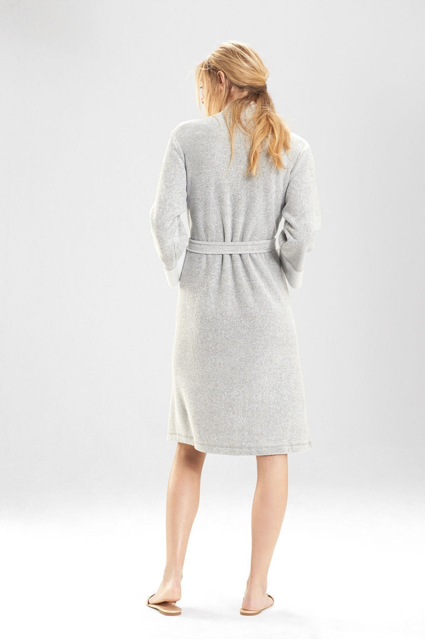 Grey Heat Robe Buy Nirvana Brushed Terry Robe in Heather Gray Online | NATORI