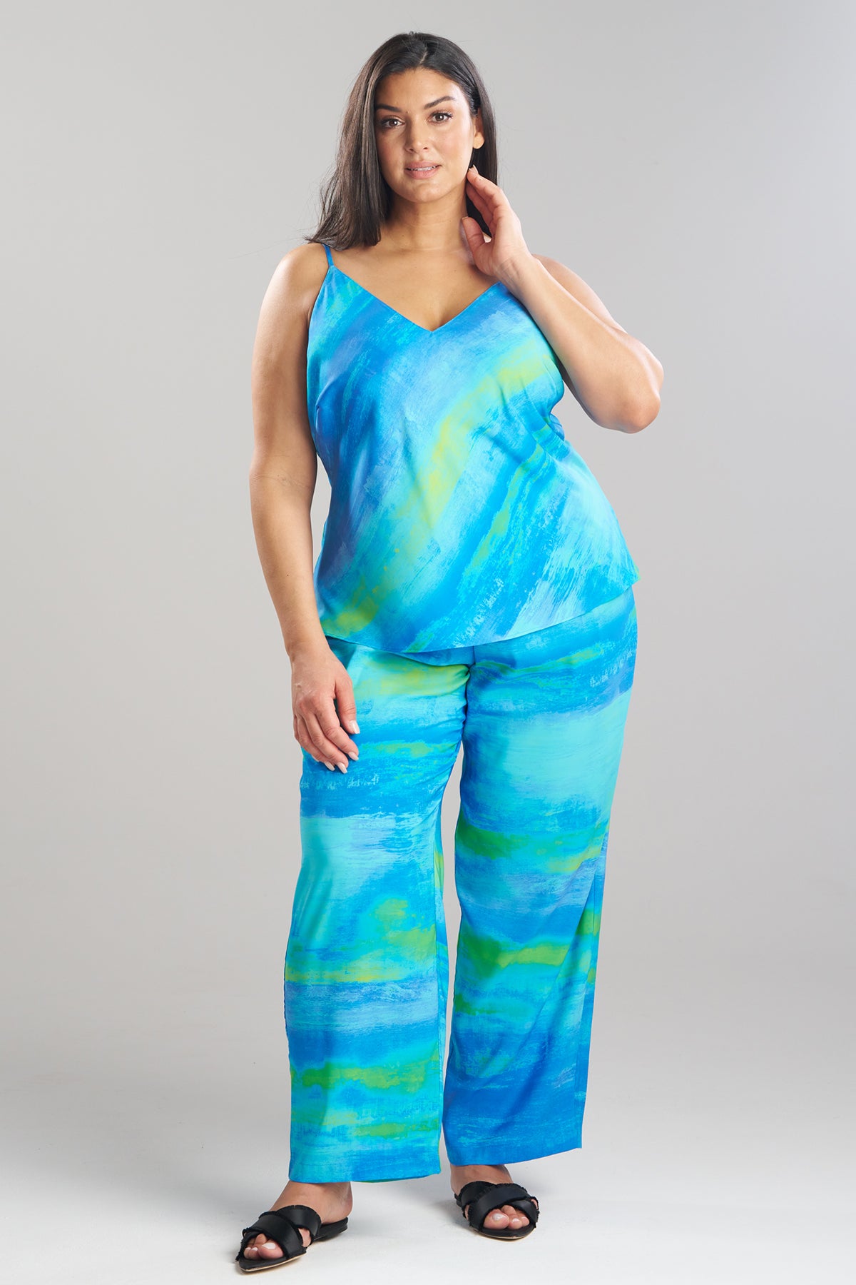 Aurora Printed Satin PJ