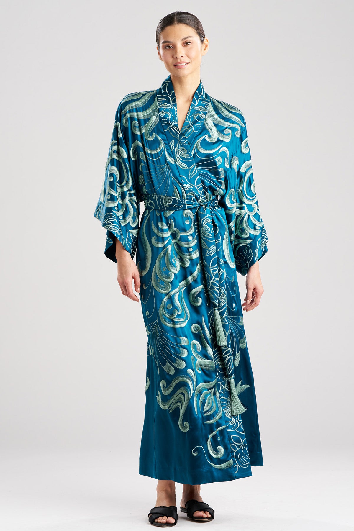 New Robe Design Couture Nouveau Embellished Silk Robe