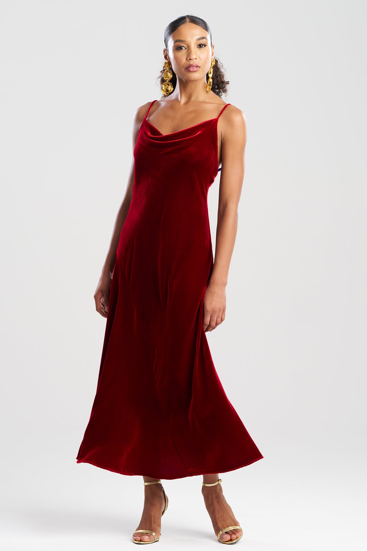 red velvet slip dress Open Back Velvet Slip Dress RINA, Spaghetti Strap Evening Gown, Custom Fit