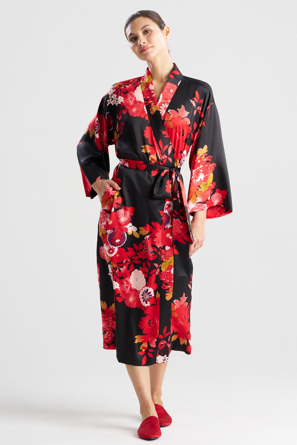 Emran Robe Empress Printed Satin Robe