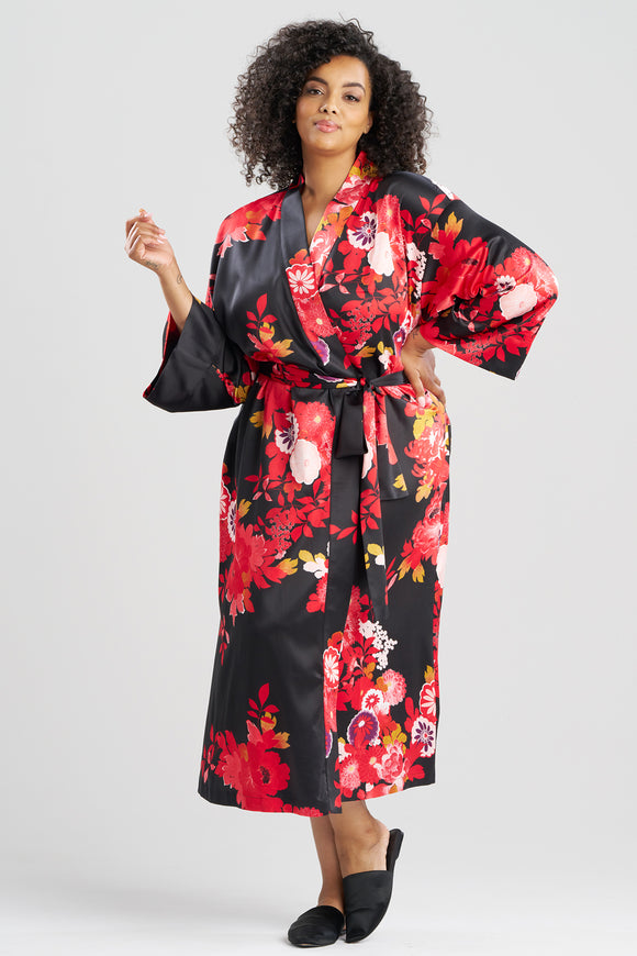 Empress Printed Satin Robe
