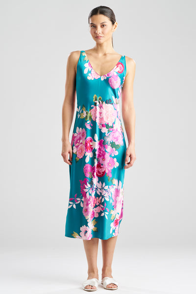 slim fit dress slacks Tie Strap Acid Pink Midi Slip Dress main image 1