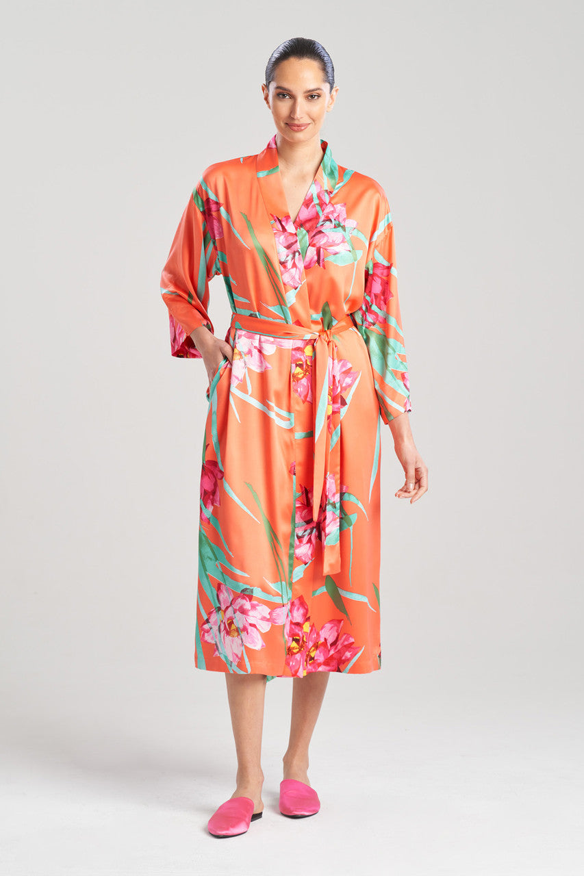 Combo Robe Buy Water Lily Robe in Coral Pink Combo Online | NATORI