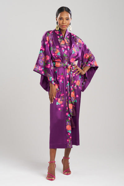 Robe De Nuit En Soie Beige Josie Natori Taille XS/S - Manches Kimono, Neuve Mais Sans Ceinture