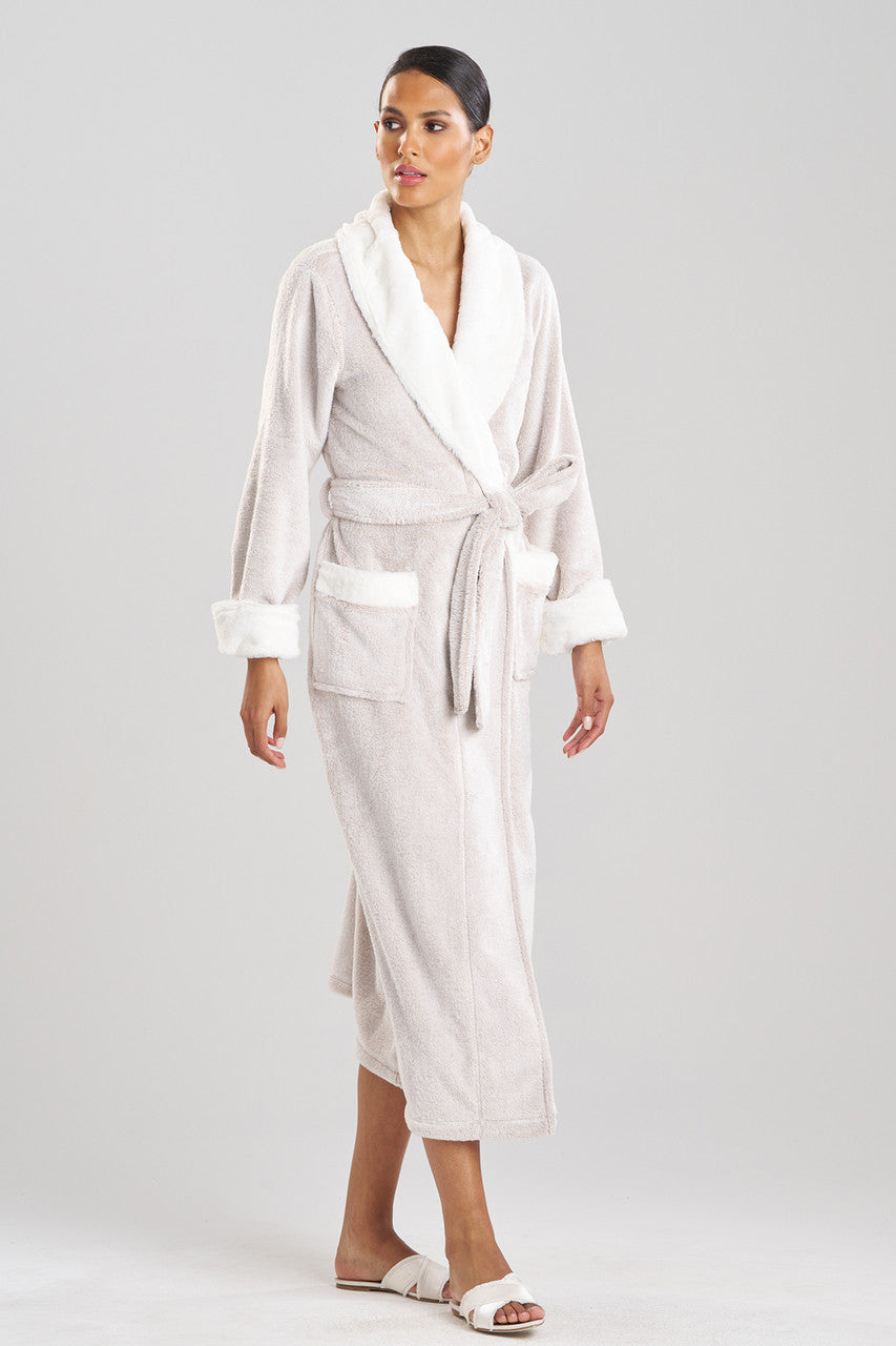 Fakum Robe Buy Frosted Faux Fur Robe in Cashmere Online | NATORI