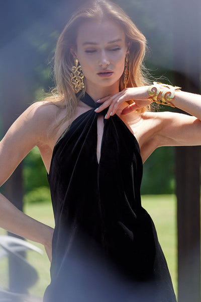 black halter mermaid dress Black Halter Mermaid Long Evening Prom Dresses, Custom Prom Dress, BGS –  BubbleGowns