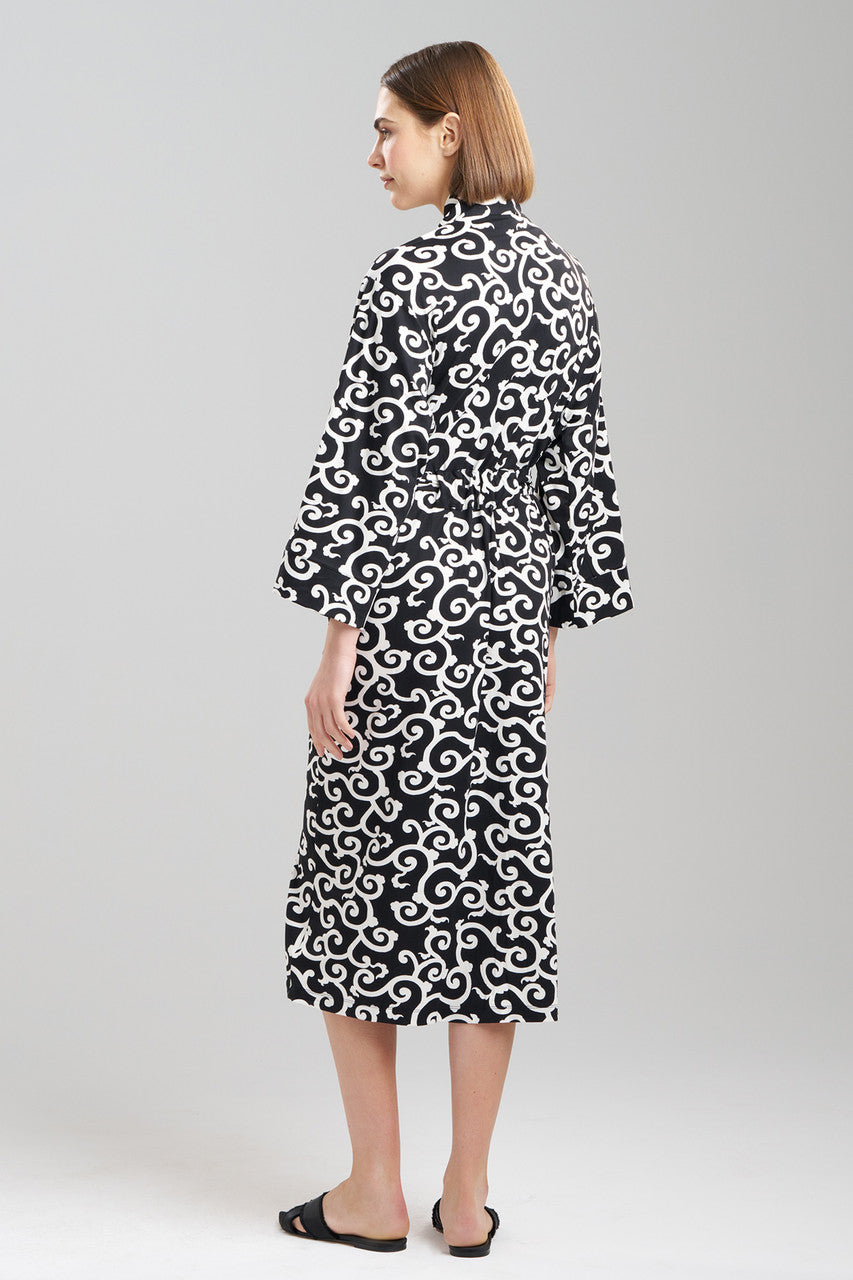 Scroll Robe Buy Ottoman Scroll Robe in Black Multi Online | NATORI