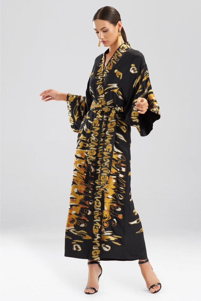Tiger Robe Vs Buy Couture Tiger Stripe Robe in Black Online | NATORI