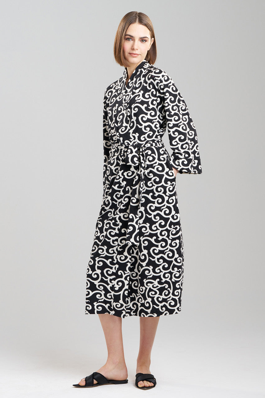 Scroll Robe Buy Ottoman Scroll Robe in Black Multi Online | NATORI