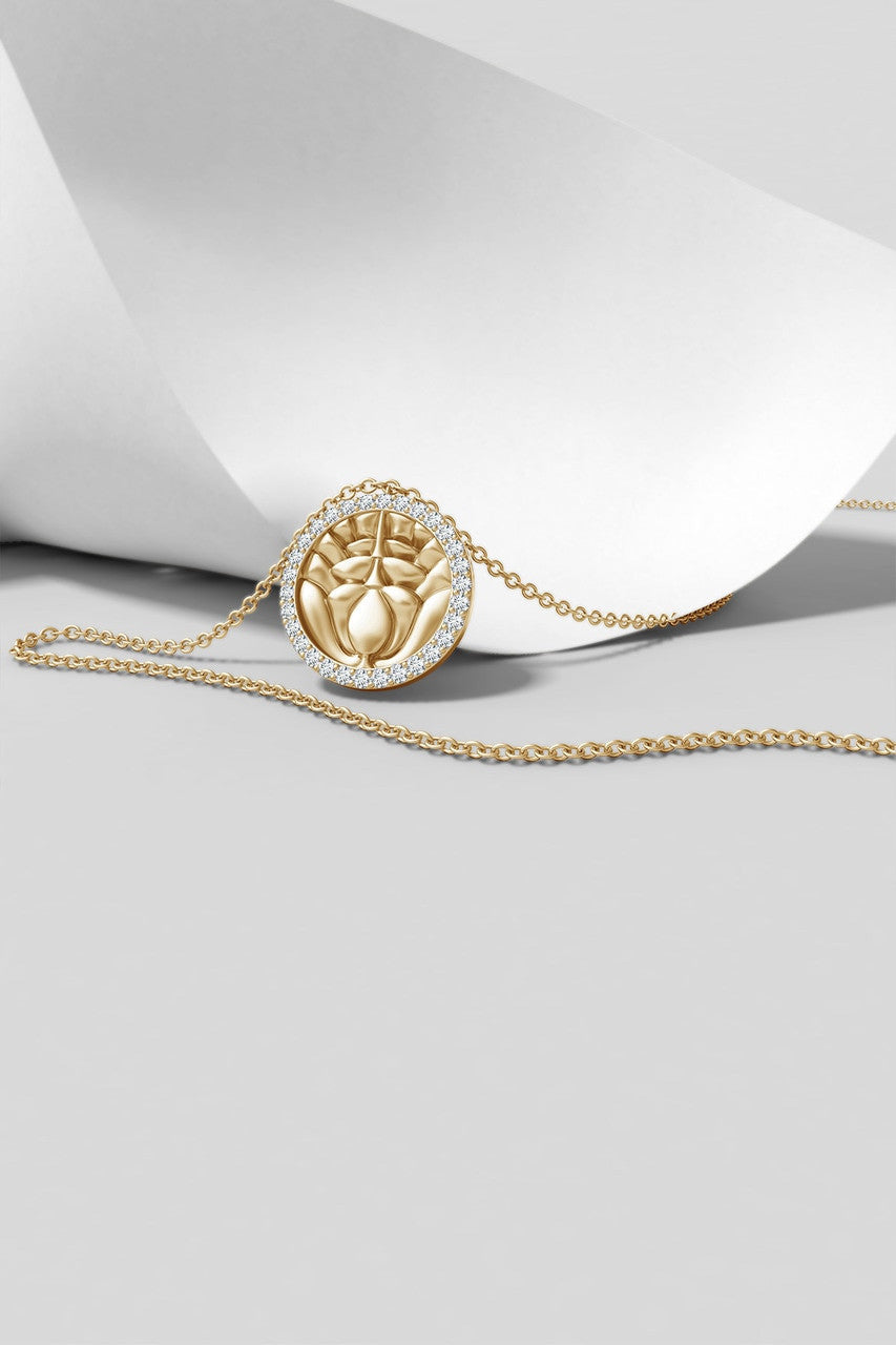 Kamon Border Buy Kamon 14k Diamond Border Pendant Necklace in 14K Yellow Gold Online ...