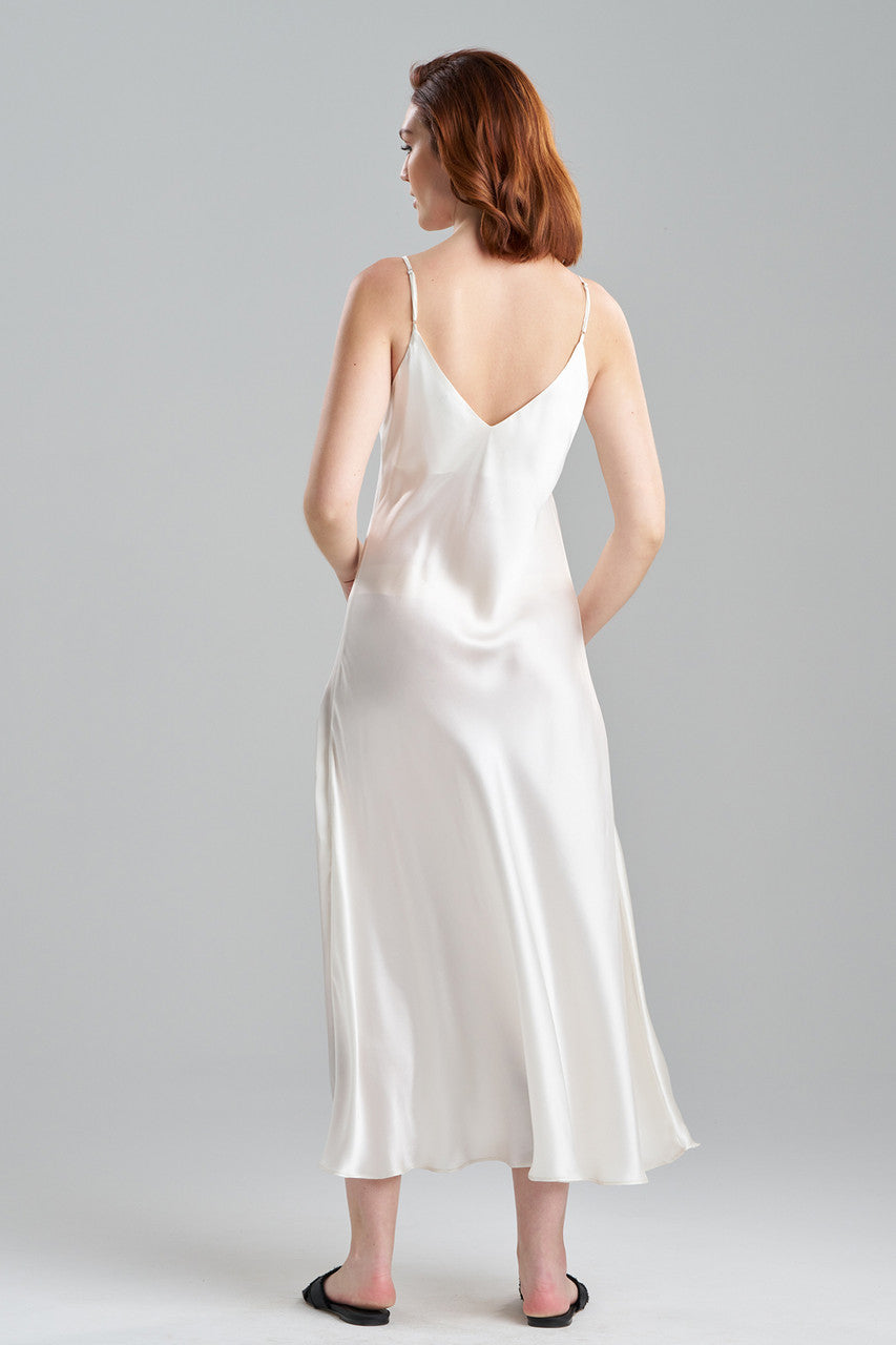 Buy Couture Miyoshi Embroidered Silk Gown in Warm White Online