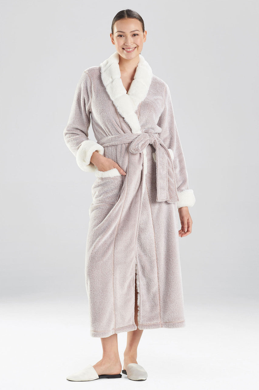 Fakum Robe Buy Plush Faux Fur Robe in Latte Online | NATORI