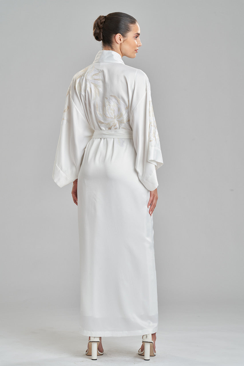 Embroidered White Robe Buy Bridal Embroidery Robe in Warm White Online | NATORI