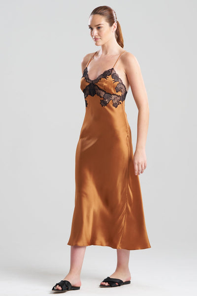 Lolita Lace Low Back Silk Slip Dress