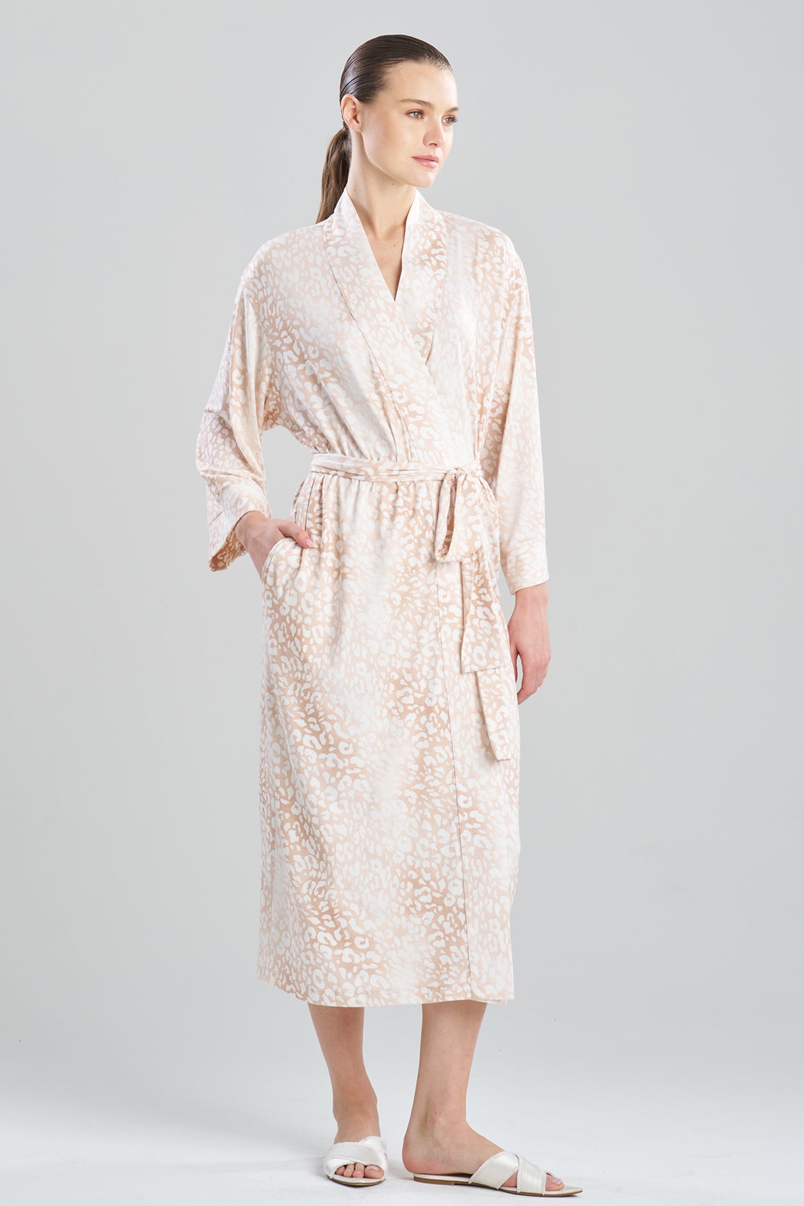 Misty Leopard Cozy Knit Robe