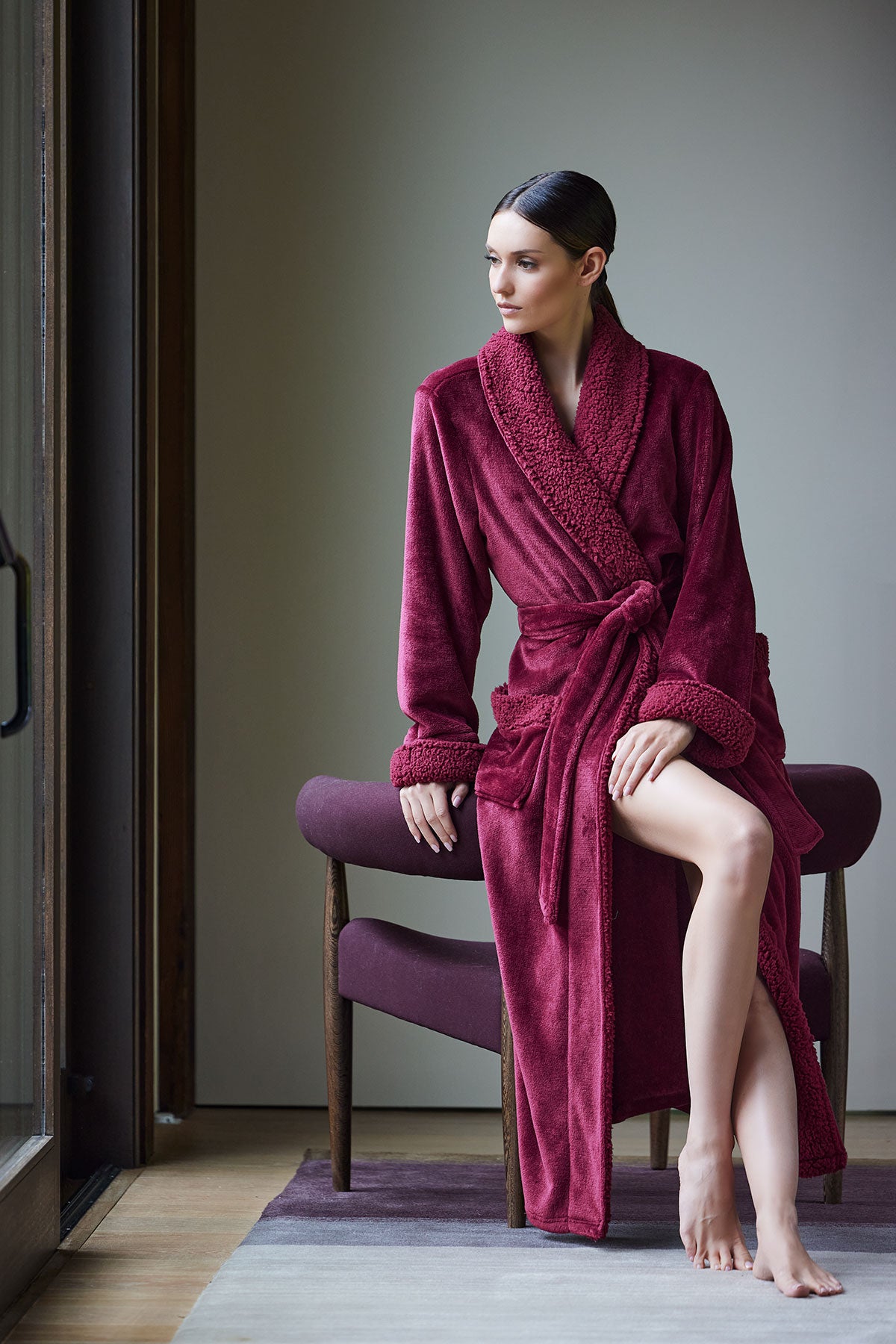 Ric Rac Plush Robe Plush Sherpa Robe