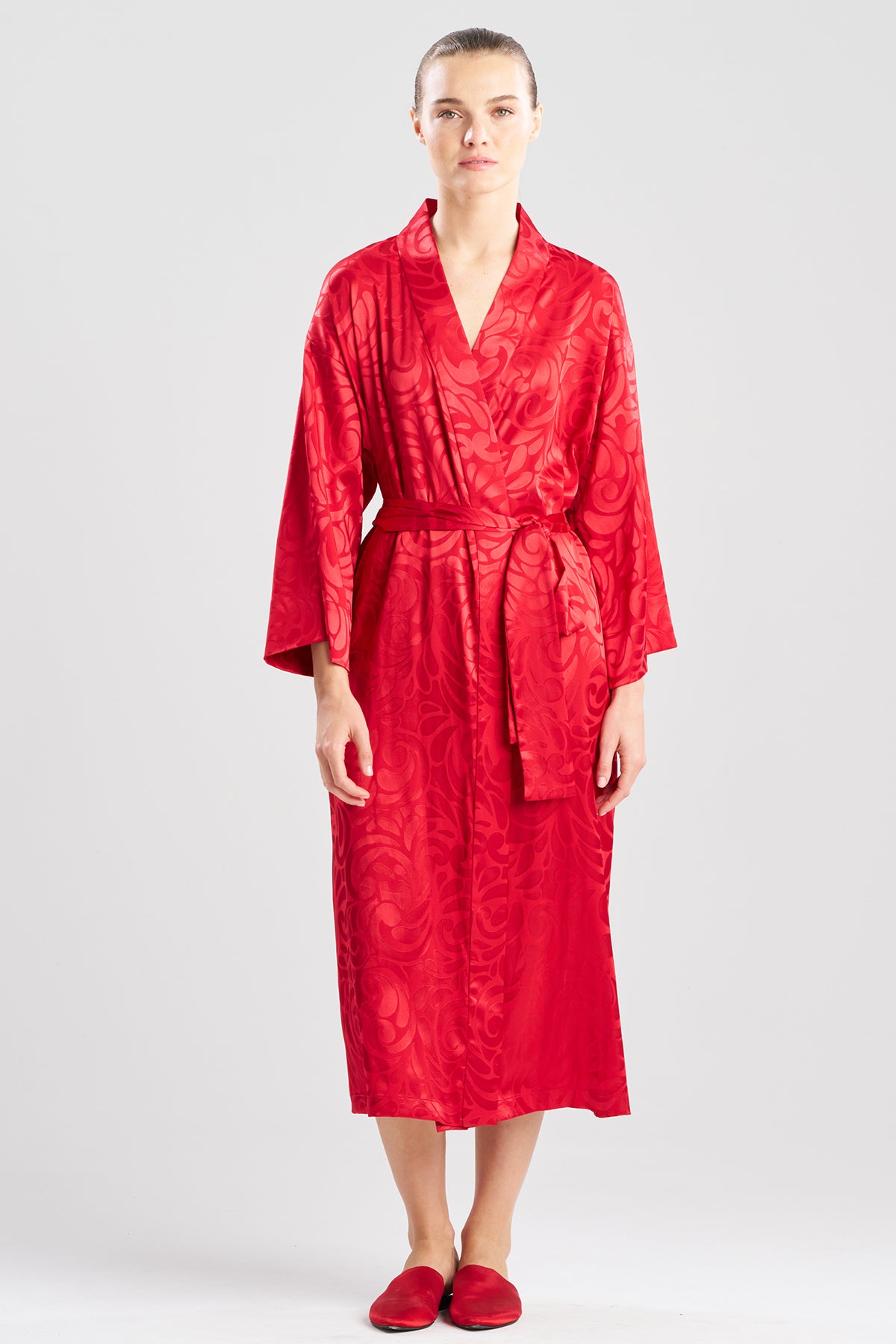 Scroll Robe Scroll Satin Jacquard Robe