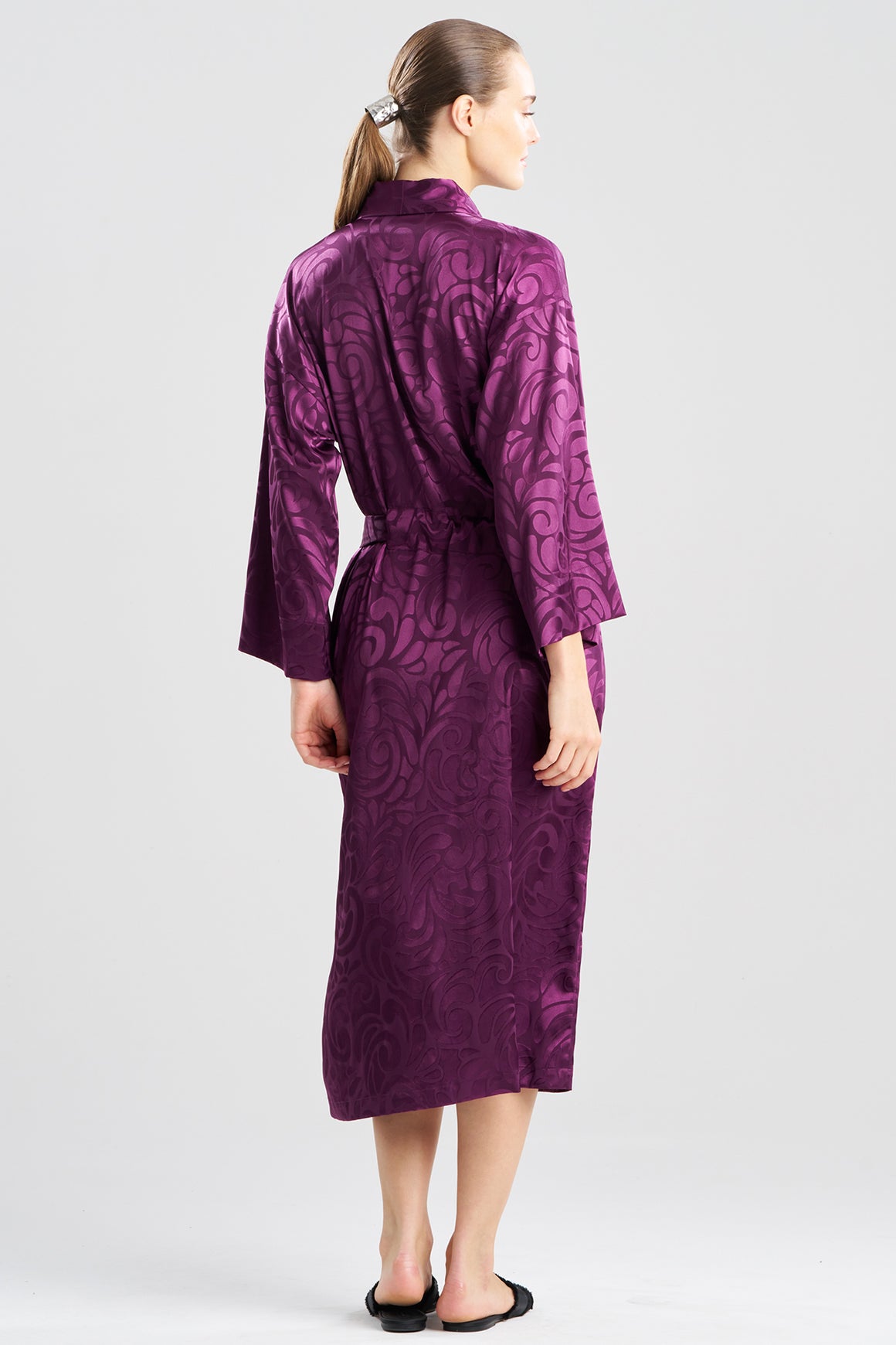 Scroll Satin Jacquard Robe