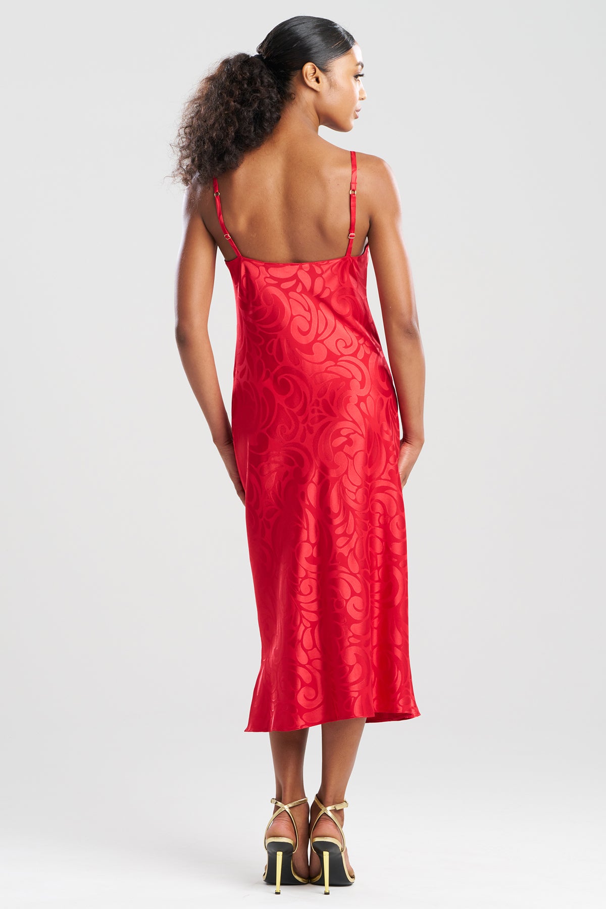 jacquard satin slip dress Close to Your Heart Plum Purple Satin Jacquard Cowl Slip Dress